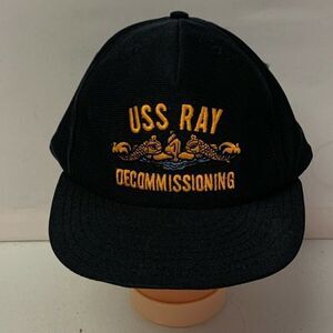 Vintage DeLong Snapback Hat USS USS RAY